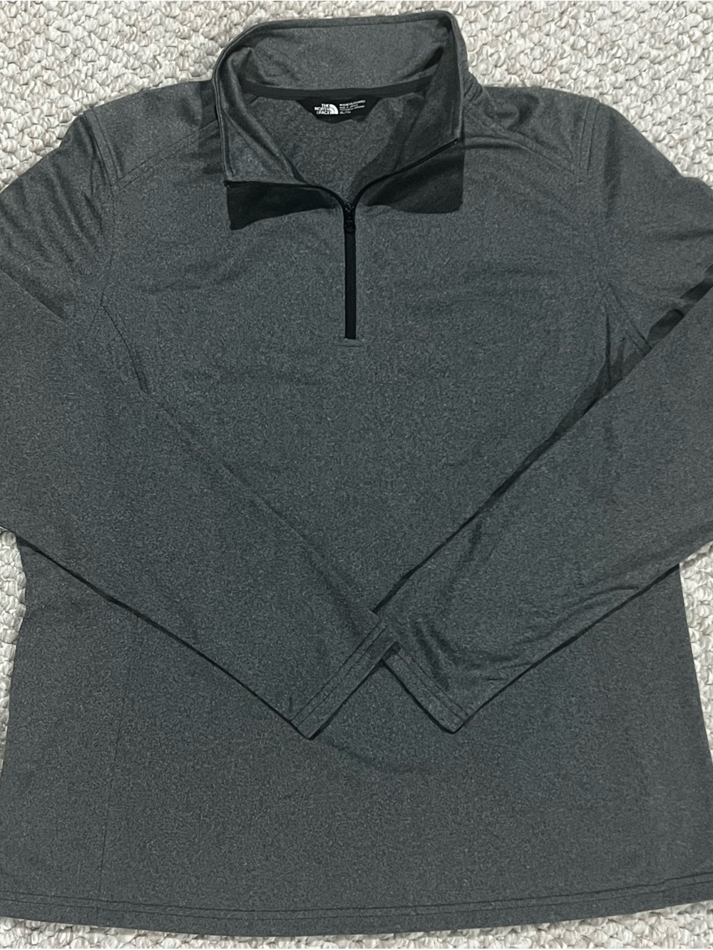 The North Face Women's Quarter Zip Gray Athletic Pullover Tech Jacket Size XL